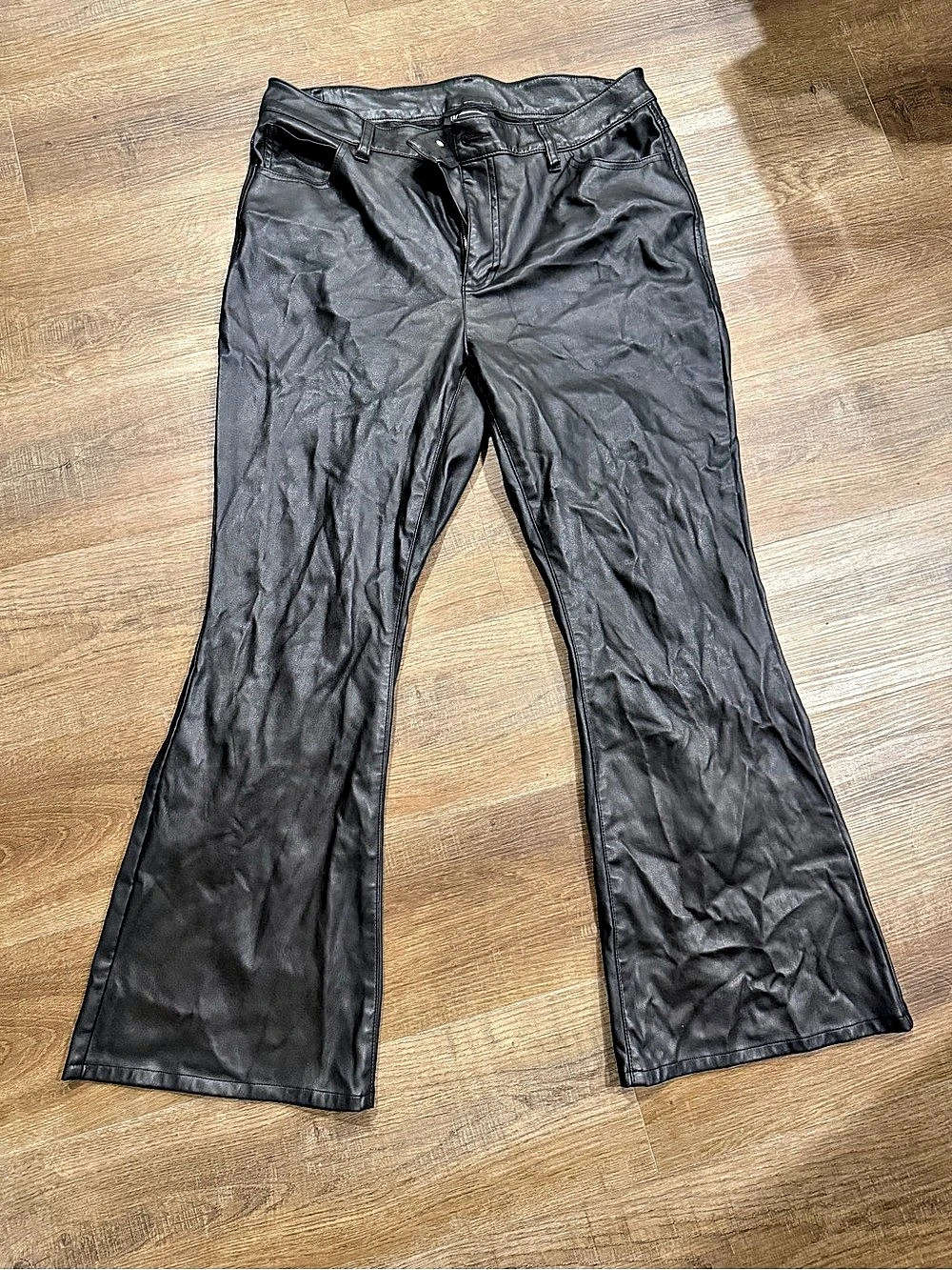 International Concepts Black Flare Pants Size 14W Like New